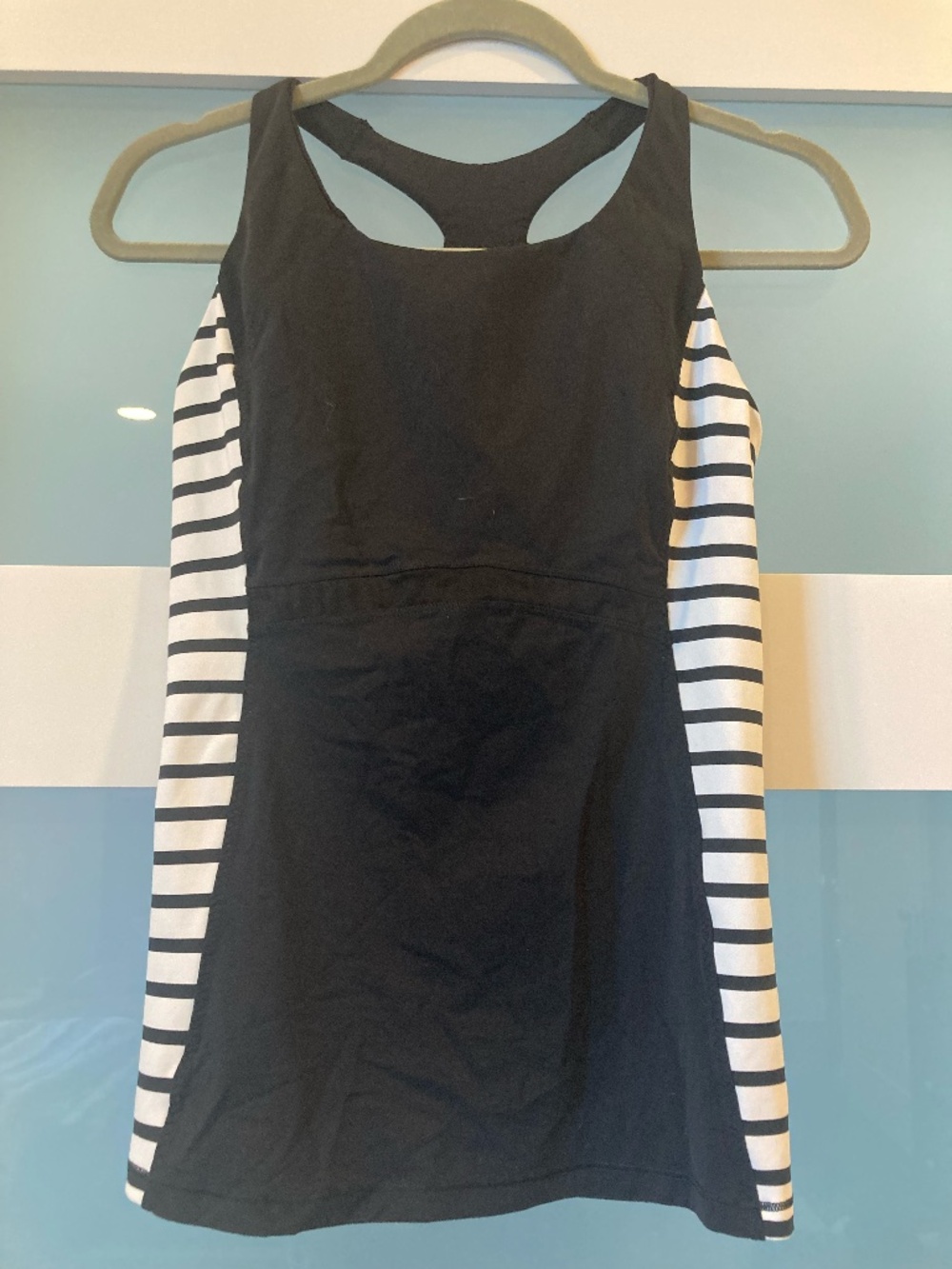 ATHLETA Stripe Ace tank swim workout Racerback